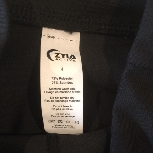 New Zyia Active Black Colorblock High-Rise Cropped Leggings size 4 - Picture 9 of 9